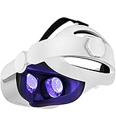 Saqico Head Strap for Oculus Quest 2, 3-in-1 Adjustable Halo Headband, Replacement for Elite Stra...