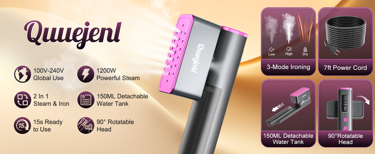 2-IN-1 PORTABLE TRAVEL STEAMER &amp;amp;amp; IRON