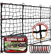 [Premium] 4'x6' Heavy Duty Cargo Net Stretches to 8' x 12', Extra Thick 10mm Cord Bungee Cargo Ne...