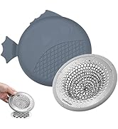 TRAPMATE Shower Drain Hair Catcher, Patented Hair Stopper Drain Strainer Kit, Fast Drainage Stain...