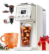 TWOMEOW Coffee Maker Hot &amp; Iced With Bold Setting,Single Serve Coffee Maker For K Cup And Grounds...