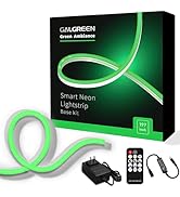 Galgreen Neon Rope Lights, 16.4ft Rope Lights with Dimmable Remote and Adapter, Waterproof Flexib...