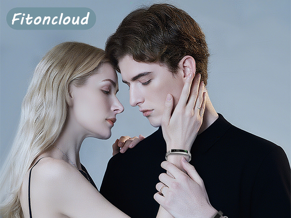 Text reads 'Fitancloud' at top. Product marketing image showing elegant jewelry piece.