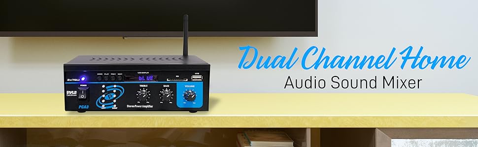 Home Audio Power Amplifier System - 2X75W Mini Dual Channel Sound Stereo Receiver Box