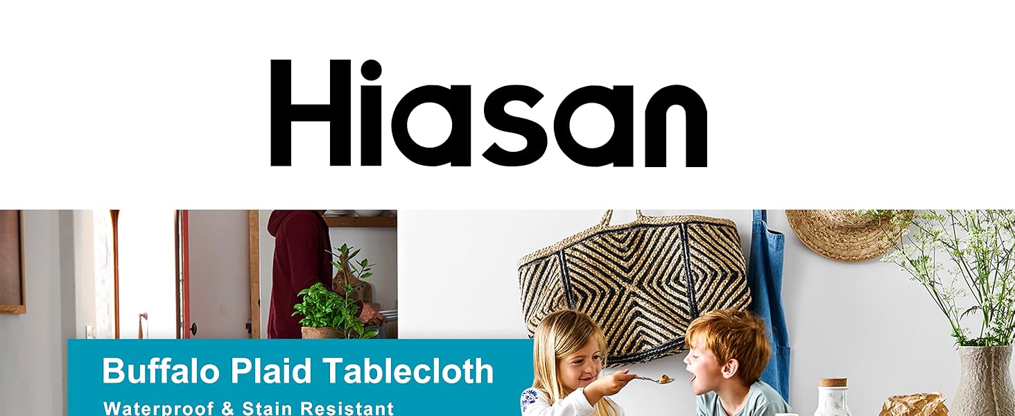 Hiasan khaki checkered tablecloth for dining