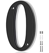 House Numbers 0, Emotionlite House Address Numbers, Black Large Modern House Numbers for Outside,...