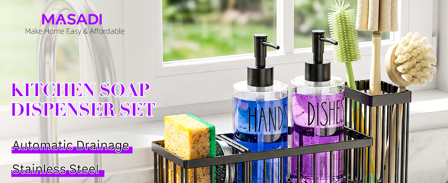 kitchen soap dispenser set