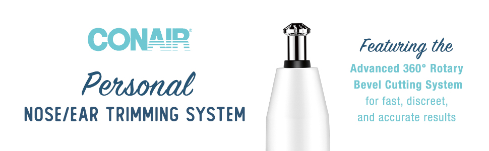 Conair Nose and Ear Trimmer for Women with Advanced 360degree Rotary Bevel Cutting System