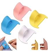 4Pcs Edge Stitch Lock &amp; Sewing Gauge + 2Pcs Adjustable Thimble Finger Protector – Precision Measu...