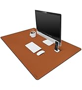 Vyaaa Leather Desk Pad, 39.4â?? x 23.6â?� Dual Sided Large Desk Mat, Large Mouse Pad on Top of Desks ...