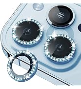 Xfilm Bling Diamond Camera Lens Protector for iPhone 13 Pro/iPhone 13 Pro Max, HD Clear Tempered ...