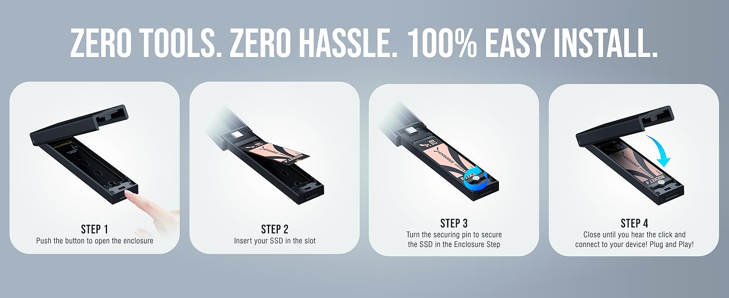 ZERO TOOLS. ZERO HASSLE. 100% EASY INSTALL.
