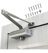 GEKRONE Automatic Door Closer Heavy Duty Fire Prevention Spring Hydraulic Aluminum Alloy Surface ...