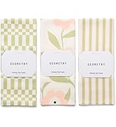 GEOMETRY Tea Towels – Spring &amp; Summer Collection – Quick-Dry, Ultra-Absorbent, Reusable Microfibe...