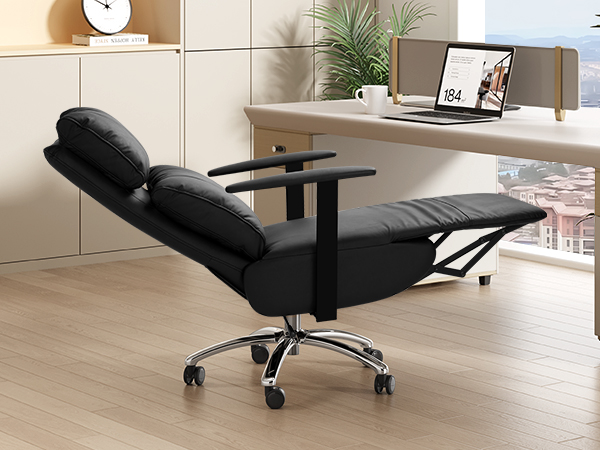 reclining office chair ergonomic with foot rest comfortable executive big and tall office chair