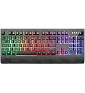 Rii Wireless RGB Backlit Gaming Keyboard,2.4G Rechargeable Mechanical Feel Anti-ghosting Keyboard...