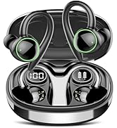 Wireless Earbuds, Bluetooth 5.4 Headphones Sport, Over Ear Buds With ENC Noise Cancelling Mic, 48...