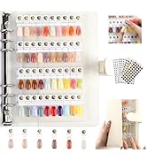 ANGNYA Magnetic Nail Swatch Book,120 PU leather Nail Polish Colors Display Book with 120 Magnetic...