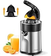 Reemix Electric Citrus Juicer Squeezer, Orange Juicer with Two Interchangeable Cones, Suitable fo...