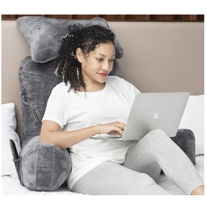 Reading Pillow with Detachable Neck Roll Pillow