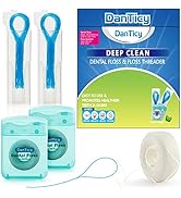 Floss and Floss Threaders Set,Dental Floss Set Deep Clean for Braces, Bridges and Implants,PFAS F...