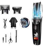 Vinid Professional Hair Clipper with Built-in Vacuum Suction Self-Cleaning, No Mess Haircut Kit, ...