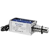 Heschen Solenoid Electromagnet, HS-1564B, DC24V 1.4A, 20mm Stroke, Force 30N, Push Pull Type, Ope...
