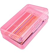 DANRONG Colored Plastic Pencil Box, Large Capacity Pencil Case, Pencil Boxs for Kids Adults, Hard...