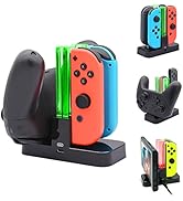 FastSnail Controller Charger Compatible with Nintendo Switch &amp; OLED Model for Joycon, Charging Do...