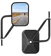 Doors Off Mirrors, right, Compatible with Jeep Wrangler CJ TJ JK JL JT Rectangular Side Mirrors O...