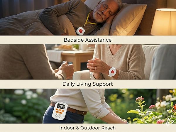 PILSAMAS wireless caregiver pager system for elderly safety.