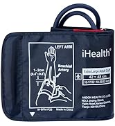 iHealth Extra Large Adult Replacement Blood Pressure Cuff for Big Arms (16.5"-18.9", 42-48cm), Co...