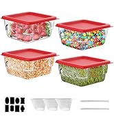 10 PCS Airtight Food Storage Containers with Lids: 2 QT Square Food Storage Containers with Lids ...