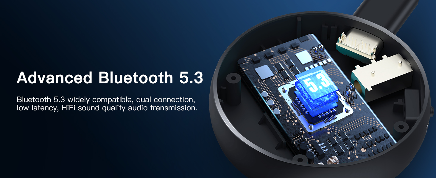 Bluetooth Transmitter Receiver for TV Airplane Home Stereo Wireless Adapter Low Latency Dual Link