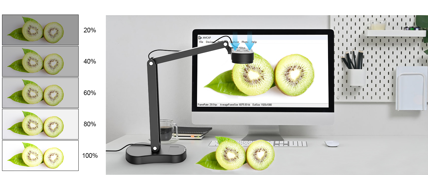 USB document camera teachers classroom teaching 8MP light