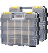 MIXPOWER 2 Pieces 34-Compartment Double Sided Organizer with Impact Resistant Polymer and Customi...
