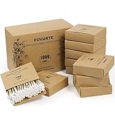 FOVURTE Bamboo Cotton Swabs 1000 Count - Round Q Tips Organic Cotton Swab Natural Wooden Cotton B...