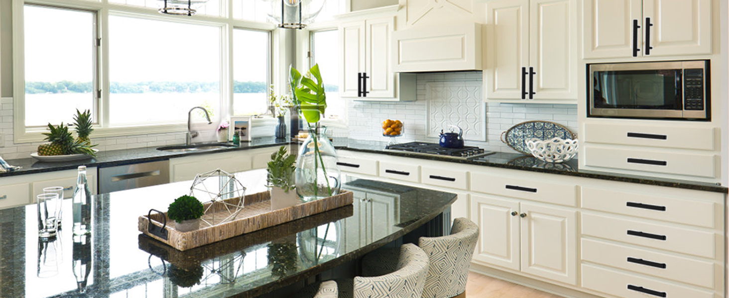 black kitchen cabinet handles