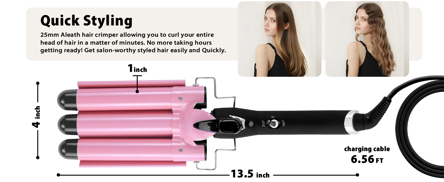 Three Barrels Hair Waver