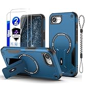 for iPhone 16E case[Compatible with MagSafe][with 2 * 9H Tempered Glass Screen Protector], Built ...