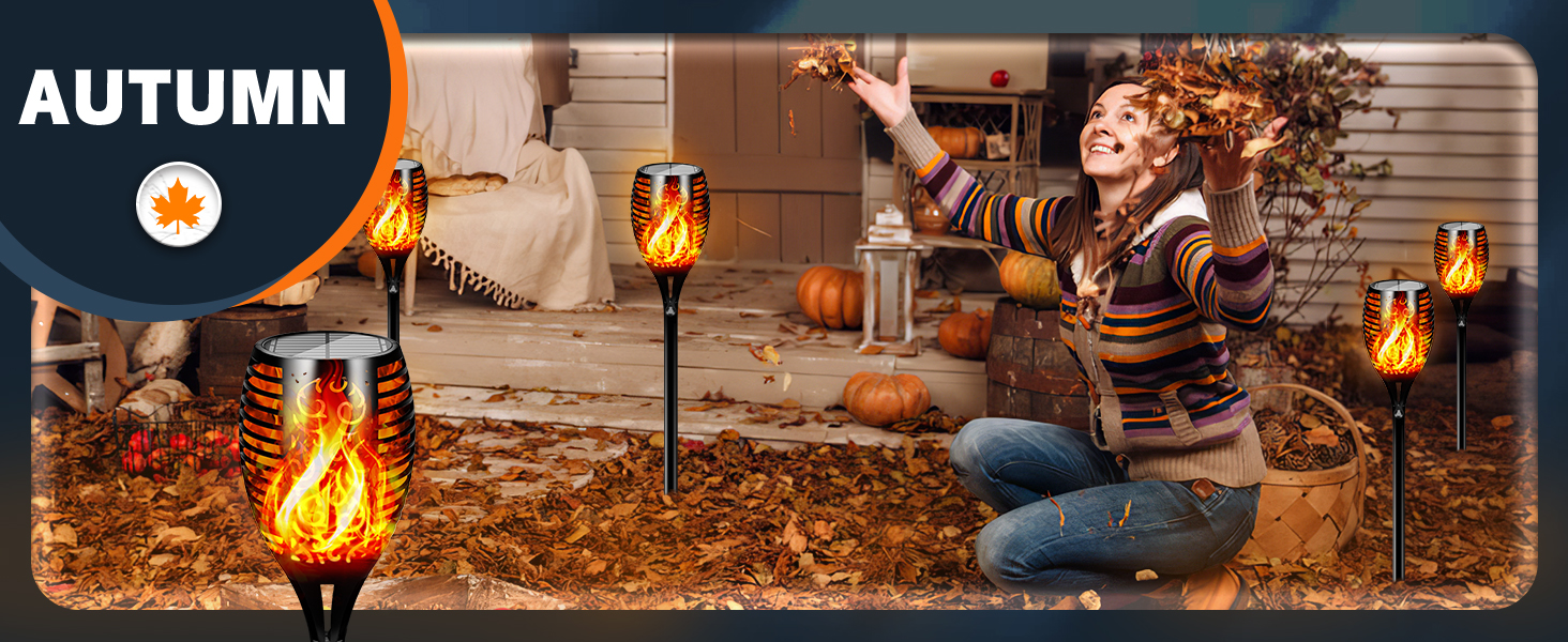 Solar Tiki Torches Decoration Lights