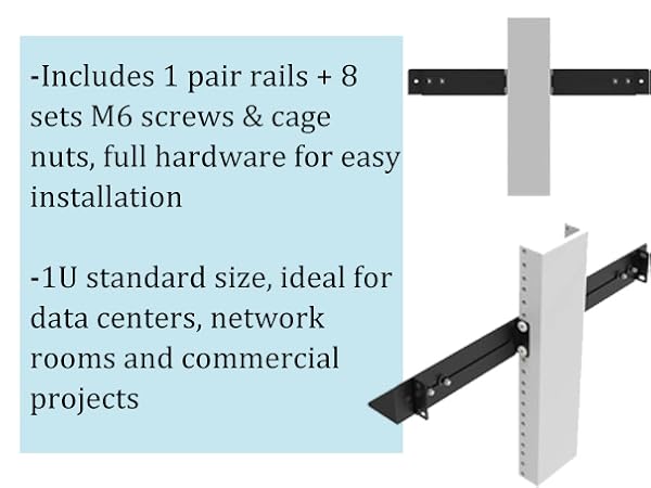 1U server rack rails for 19&amp;#34; racks or cabinets