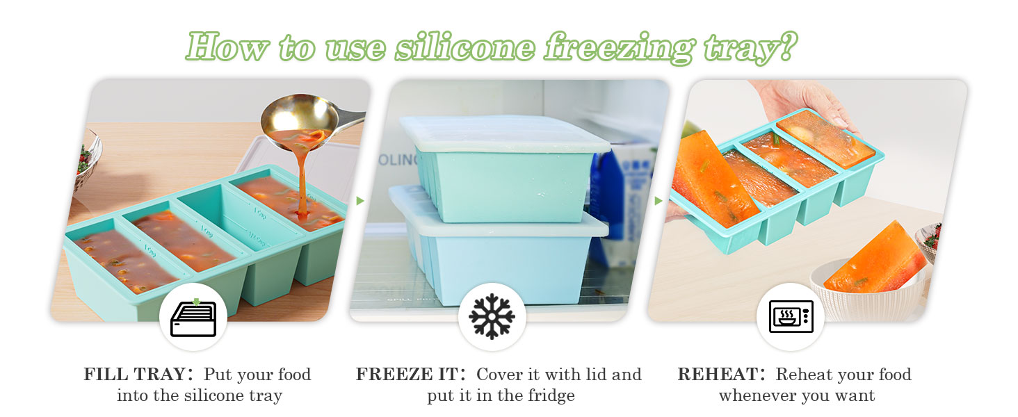 silicone freezer containers