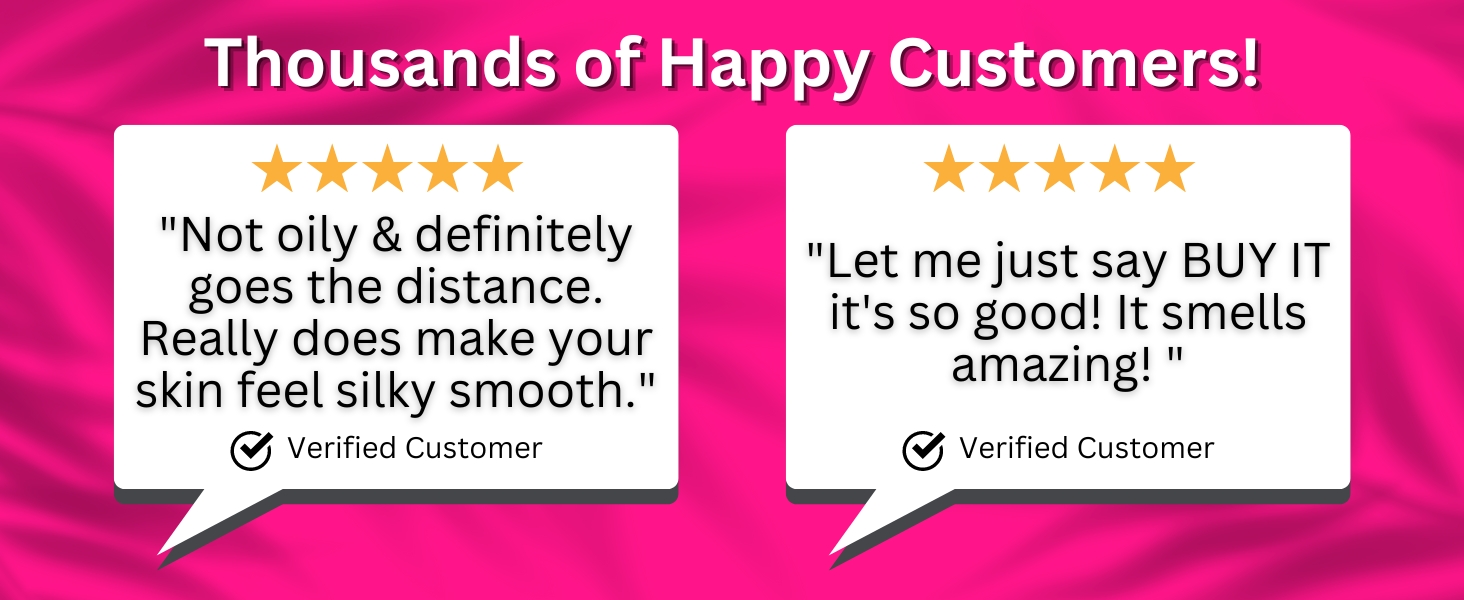 Thousands of happy passion massage oil customers.