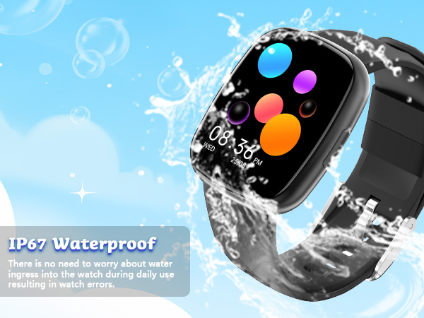 kids smart watch, kids fitness tracker, smart watch for boys girls ages 8-12, waterproof kids watch