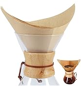 BYKITCHEN Pour Over Coffee Filter, Squares, Natural Unbleached Disposable Coffee Filter Papers fo...