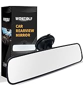 Wontolf Rear View Mirror Universal Rearview Mirror Interior Anti-glare RearView Mirror with Sucti...