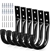 Heavy Duty Garage Storage Hooks, 6-piece Bike Hooks for Garage Wall, Utility Garage Hooks, Wall M...