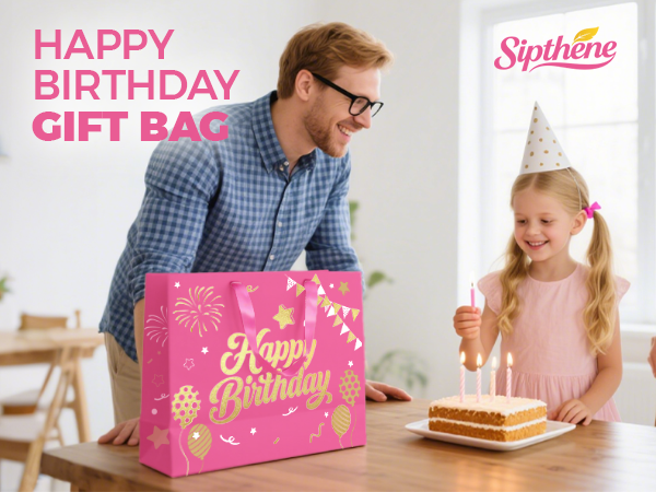 Pink Birthday Gift Bag