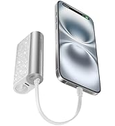 VEGER Compact Portable Charger with Built in Cable(Removable), 10000mAh Cute Power Bank 20W Fast ...